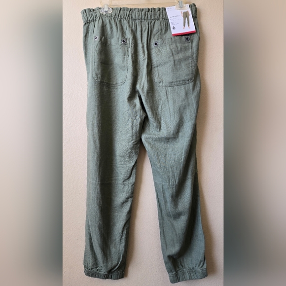 SOCIAL STANDARD by Sanctuary Linen  Solstice Pull On Jogger Pant Lichen Green XL - Picture 3 of 14
